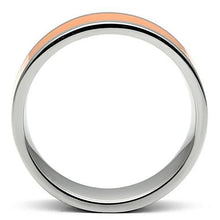 Load image into Gallery viewer, TK544 - High polished (no plating) Stainless Steel Ring with Epoxy  in Orange