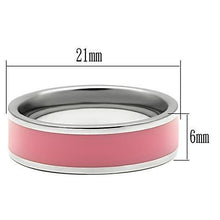 Load image into Gallery viewer, TK545 - High polished (no plating) Stainless Steel Ring with Epoxy  in Rose