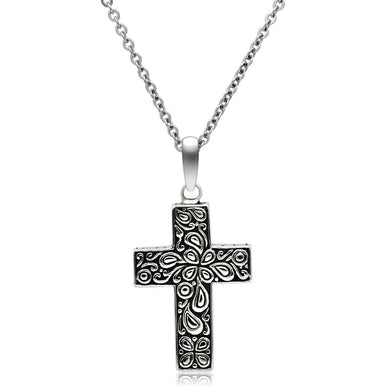 TK553 - High polished (no plating) Stainless Steel Necklace with No Stone