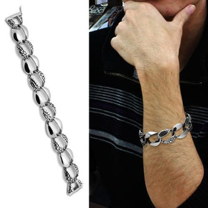 TK565 - High polished (no plating) Stainless Steel Bracelet with No Stone