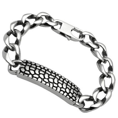 TK566 - High polished (no plating) Stainless Steel Bracelet with No Stone