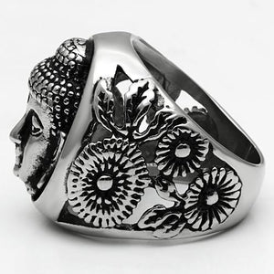 TK582 - High polished (no plating) Stainless Steel Ring with No Stone