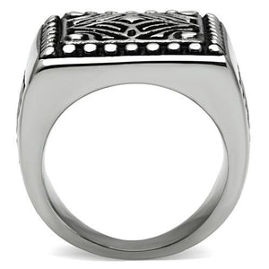 TK585 - High polished (no plating) Stainless Steel Ring with No Stone