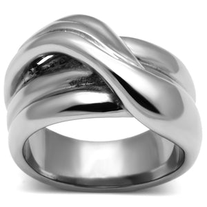 TK615 - High polished (no plating) Stainless Steel Ring with No Stone