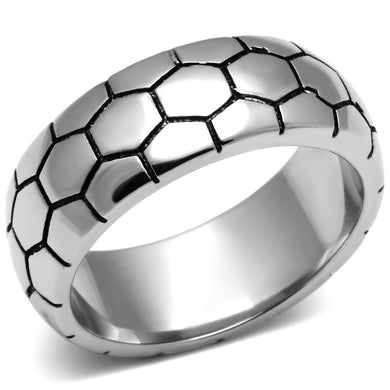 TK619 - High polished (no plating) Stainless Steel Ring with No Stone