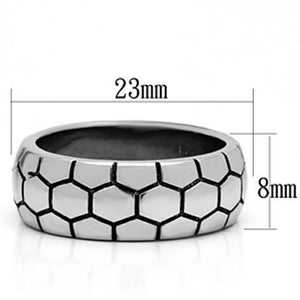 TK619 - High polished (no plating) Stainless Steel Ring with No Stone