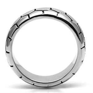 TK619 - High polished (no plating) Stainless Steel Ring with No Stone