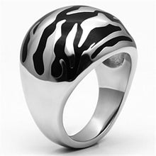 Load image into Gallery viewer, TK672 - High polished (no plating) Stainless Steel Ring with Epoxy  in Jet