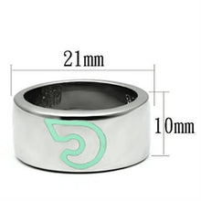 Load image into Gallery viewer, TK689 - High polished (no plating) Stainless Steel Ring with Epoxy  in Multi Color