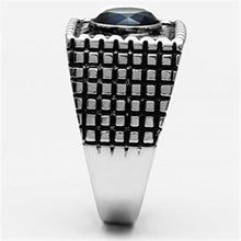 Load image into Gallery viewer, TK698 - High polished (no plating) Stainless Steel Ring with Synthetic Synthetic Glass in Montana