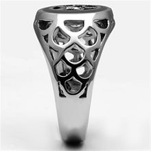 Load image into Gallery viewer, TK706 - High polished (no plating) Stainless Steel Ring with Top Grade Crystal  in Clear