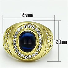 Load image into Gallery viewer, TK720 - IP Gold(Ion Plating) Stainless Steel Ring with Synthetic Synthetic Glass in Montana