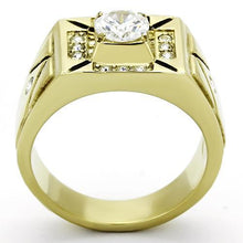 Load image into Gallery viewer, TK723 - IP Gold(Ion Plating) Stainless Steel Ring with AAA Grade CZ  in Clear