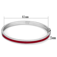 Load image into Gallery viewer, TK744 - High polished (no plating) Stainless Steel Bangle with Epoxy  in Siam