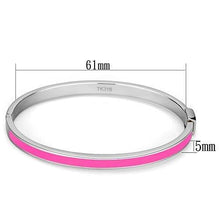 Load image into Gallery viewer, TK747 - High polished (no plating) Stainless Steel Bangle with Epoxy  in Rose