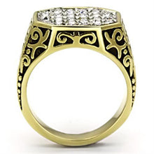 Load image into Gallery viewer, TK757 - Two-Tone IP Gold (Ion Plating) Stainless Steel Ring with Top Grade Crystal  in Clear