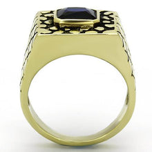 Load image into Gallery viewer, TK763 - IP Gold(Ion Plating) Stainless Steel Ring with Synthetic Synthetic Glass in Montana