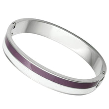 Load image into Gallery viewer, TK790 - High polished (no plating) Stainless Steel Bangle with Epoxy  in Multi Color