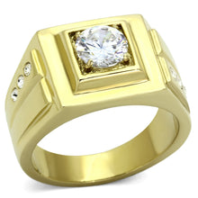 Load image into Gallery viewer, TK791 - IP Gold(Ion Plating) Stainless Steel Ring with AAA Grade CZ  in Clear
