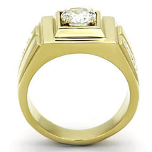 Load image into Gallery viewer, TK791 - IP Gold(Ion Plating) Stainless Steel Ring with AAA Grade CZ  in Clear