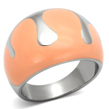 Load image into Gallery viewer, TK802 - High polished (no plating) Stainless Steel Ring with Epoxy  in Orange