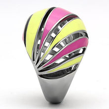 Load image into Gallery viewer, TK803 - High polished (no plating) Stainless Steel Ring with Epoxy  in Multi Color