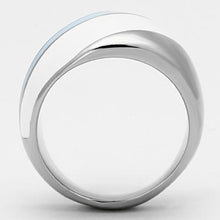 Load image into Gallery viewer, TK809 - High polished (no plating) Stainless Steel Ring with Top Grade Crystal  in Clear