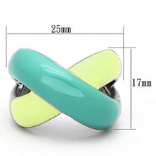 Load image into Gallery viewer, TK813 - High polished (no plating) Stainless Steel Ring with Epoxy  in Multi Color