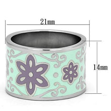 Load image into Gallery viewer, TK824 - High polished (no plating) Stainless Steel Ring with Epoxy  in Multi Color