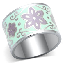 Load image into Gallery viewer, TK824 - High polished (no plating) Stainless Steel Ring with Epoxy  in Multi Color