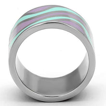 Load image into Gallery viewer, TK840 - High polished (no plating) Stainless Steel Ring with Epoxy  in Multi Color