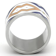 Load image into Gallery viewer, TK841 - High polished (no plating) Stainless Steel Ring with Epoxy  in Multi Color