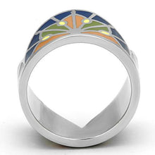 Load image into Gallery viewer, TK842 - High polished (no plating) Stainless Steel Ring with Epoxy  in Multi Color