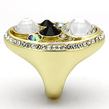Load image into Gallery viewer, TK857 - IP Gold(Ion Plating) Stainless Steel Ring with Top Grade Crystal  in Multi Color