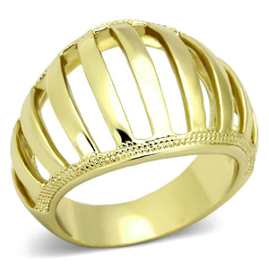 TK858 - IP Gold(Ion Plating) Stainless Steel Ring with No Stone