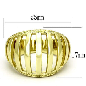 TK858 - IP Gold(Ion Plating) Stainless Steel Ring with No Stone