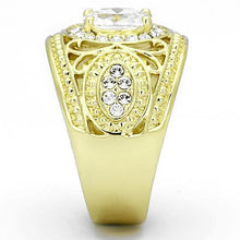 Load image into Gallery viewer, TK868 - IP Gold(Ion Plating) Stainless Steel Ring with AAA Grade CZ  in Clear