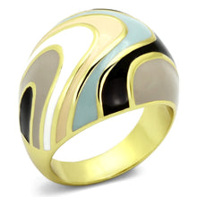 Load image into Gallery viewer, TK870 - IP Gold(Ion Plating) Stainless Steel Ring with Epoxy  in Multi Color