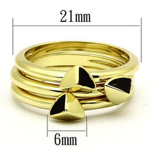 Load image into Gallery viewer, TK876 - IP Gold(Ion Plating) Stainless Steel Ring with Epoxy  in Jet