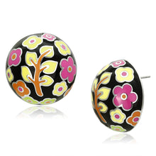 Load image into Gallery viewer, TK894 - High polished (no plating) Stainless Steel Earrings with Epoxy  in Multi Color