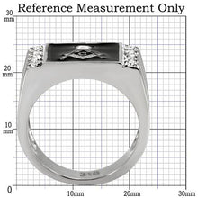 Load image into Gallery viewer, TK8X030 - High polished (no plating) Stainless Steel Ring with AAA Grade CZ  in Clear