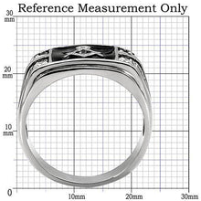Load image into Gallery viewer, TK8X031 - High polished (no plating) Stainless Steel Ring with AAA Grade CZ  in Clear