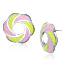 Load image into Gallery viewer, TK904 - High polished (no plating) Stainless Steel Earrings with Epoxy  in Multi Color