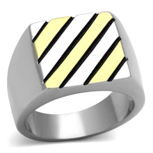 Load image into Gallery viewer, TK952 - Two-Tone IP Gold (Ion Plating) Stainless Steel Ring with No Stone