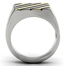 Load image into Gallery viewer, TK952 - Two-Tone IP Gold (Ion Plating) Stainless Steel Ring with No Stone