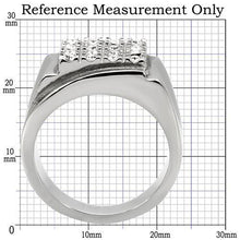 Load image into Gallery viewer, TK95409 - High polished (no plating) Stainless Steel Ring with Top Grade Crystal  in Clear