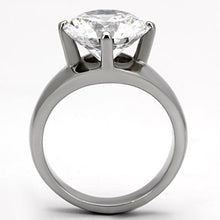 Load image into Gallery viewer, TK999 - High polished (no plating) Stainless Steel Ring with AAA Grade CZ  in Clear