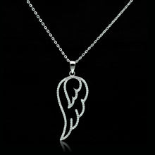 Load image into Gallery viewer, TS034 - Rhodium 925 Sterling Silver Necklace with AAA Grade CZ  in Clear