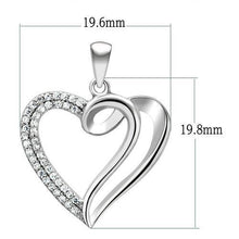 Load image into Gallery viewer, TS035 - Rhodium 925 Sterling Silver Necklace with AAA Grade CZ  in Clear
