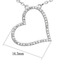 Load image into Gallery viewer, TS039 - Rhodium 925 Sterling Silver Chain Pendant with AAA Grade CZ  in Clear
